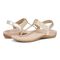 Vionic Brea Women's Toe Post Comfort Sandal - Gold - pair left angle