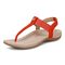 Vionic Brea Women's Toe Post Comfort Sandal - Cherry Tomato - Left angle
