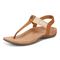Vionic Brea Women's Toe Post Comfort Sandal - Camel - Left angle