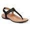 Vionic Brea Women's Toe Post Comfort Sandal - Black - Angle main