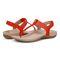 Vionic Brea Women's Toe Post Comfort Sandal - Cherry Tomato - pair left angle