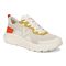 Vionic Men's Walk Max - Water Repellent Athletic Walking Shoes with Orthotic Support - Cream/Tangerine - Angle main