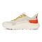 Vionic Men's Walk Max - Water Repellent Athletic Walking Shoes with Orthotic Support - Cream/Tangerine - Left Side