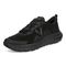 Vionic Men's Walk Max - Water Repellent Athletic Walking Shoes with Orthotic Support - All Black - Left angle