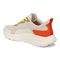 Vionic Men's Walk Max - Water Repellent Athletic Walking Shoes with Orthotic Support - Cream/Tangerine - Back angle