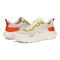 Vionic Men's Walk Max - Water Repellent Athletic Walking Shoes with Orthotic Support - Cream/Tangerine - pair left angle