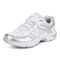 Vionic Classic Walker 2.0 Women's Athletic Walking Shoe - White/ Silver - Left angle