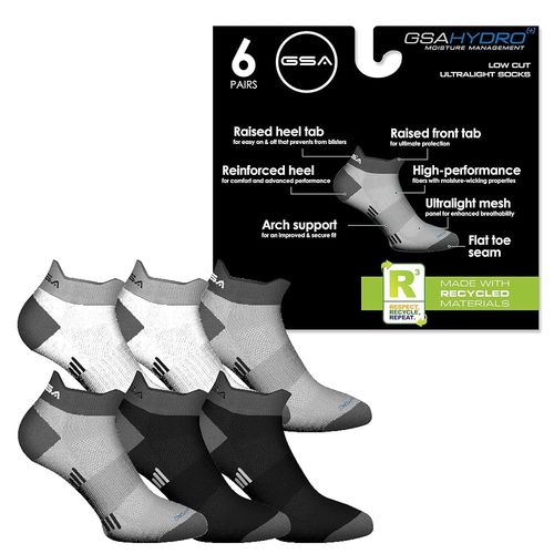 GSA Hydro+  Low Cut Ultralight Men's Socks - Multipack