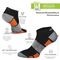 GSA Hydro+  Low Cut Extra Cushioned Men's Socks - Black/Orange/Yellow/Blue