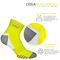 GSA Bamboo+ Quarter Half Terry Men's Socks - Yellow/Blue/Green