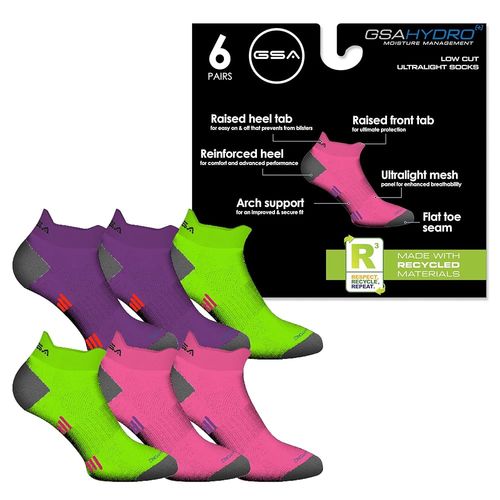 GSA Hydro+  Low Cut Ultralight Women's Socks - Multicolor