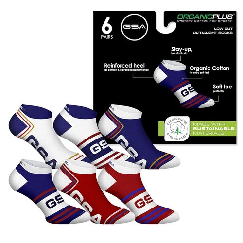 GSA OrganicPlus+ Low Cut Ultralight Boys' Socks - Multicolor