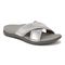 Vionic Merced Women's Cross Strap Slide Orthotic Sandals - 1th Med Silver