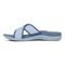 Vionic Merced Women's Cross Strap Slide Orthotic Sandals - Skyway Blue - Left Side
