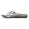 Vionic Merced Women's Cross Strap Slide Orthotic Sandals - 5lf Med Silver