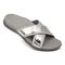 Vionic Merced Women's Cross Strap Slide Orthotic Sandals - 13fl Med Silver