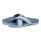 Vionic Merced Women's Cross Strap Slide Orthotic Sandals - Skyway Blue - pair left angle