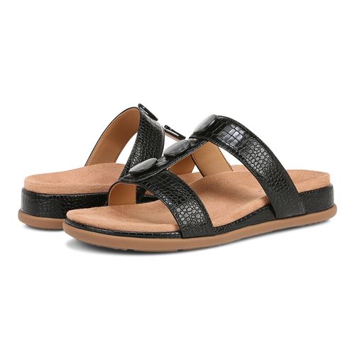 Vionic Serra Womens Tstrap sandal Sandals - Black - pair left angle