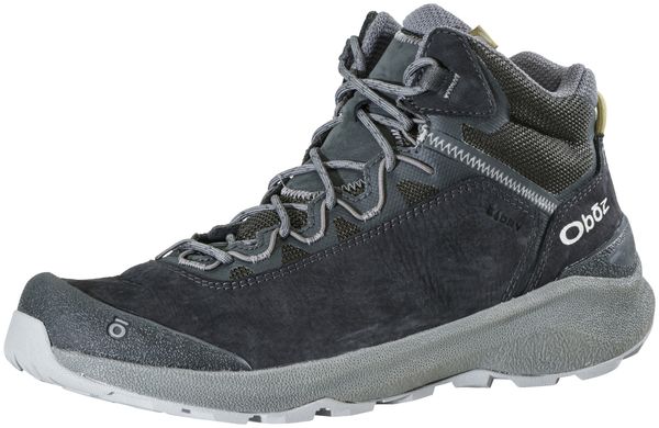 Oboz Men's Cottonwood Mid B-dry Eco-Friendly Waterproof Hiking Shoes - Black Sea Angle main