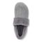 Vionic Endear Women's Cable Knit Faux Fur Trim Comfort Slipper - Charcoal Braid Knit Top