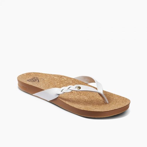 Reef Cushion Court Twist Women\'s Sandals - White - Angle