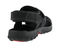 Drew Wander Men's Sandal - Black Leather Combo - Back View