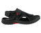Drew Wander Men's Sandal - Black Leather Combo - Outside View