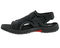 Drew Wander Men's Sandal - Black Leather Combo - Inside View
