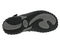 Drew Waves Men's Sandal - Black Leather Combo - Top View