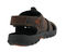 Drew Waves Men's Sandal - Brown Leather Combo - Back View