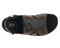 Drew Waves Men's Sandal - Brown Leather Combo - Top View