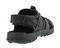 Drew Waves Men's Sandal - Black Leather Combo - Back View