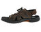 Drew Waves Men's Sandal - Brown Leather Combo - Inside View