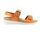 Strive Amalfi - Women's Adjustable, Back Strap, Elevated heel Sandal - Tangerine - Side