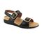 Strive Amalfi - Women's Adjustable, Back Strap, Elevated heel Sandal - Black - Angle