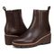 Vionic Aria womens Ankle/Bootie Short Boot - Dark Brown - pair left angle