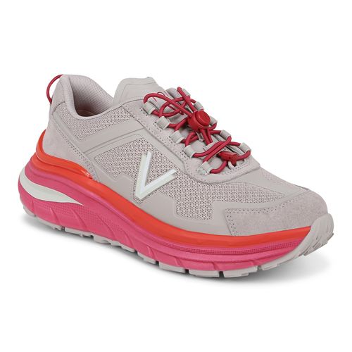 Vionic Walk Max Sie womens Oxford/Lace Up Sneaker - Soft Oyster/Viva Mag - Angle main