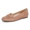 Vionic Hayes womens Ballerina/Skimmer Shoe - Polluted Rose Gold - Left angle