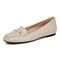 Vionic Hayes womens Ballerina/Skimmer Shoe - Parchment - Left angle