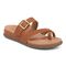 Vionic Carmela Women's Thong Sandals - Tan Leather - Angle main