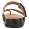Vionic Carmela Women's Thong Sandals - Black Leather - Back