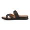 Vionic Carmela Women's Thong Sandals - Black Leather - Left Side