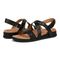 Vionic Cypress Womens Strappy Sandal Sandals - Black Leather - pair left angle