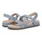 Vionic Cypress Womens Strappy Sandal Sandals - Vintage Blue Leather - pair left angle