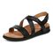 Vionic Cypress Womens Strappy Sandal Sandals - Black Leather - Left angle