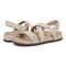 Vionic Cypress Womens Strappy Sandal Sandals - Parchment Leather - pair left angle