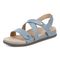 Vionic Cypress Womens Strappy Sandal Sandals - Vintage Blue Leather - Left angle