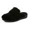 Vionic Gemma Ii womens Mule/Clog Slipper - Black Shearling - Left angle