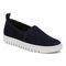 Vionic Uptown A-lin womens Slip On/Loafer/Moc Shoe - Navy Blazer/vapor - Angle main