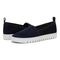 Vionic Uptown A-lin womens Slip On/Loafer/Moc Shoe - Navy Blazer/vapor - pair left angle
